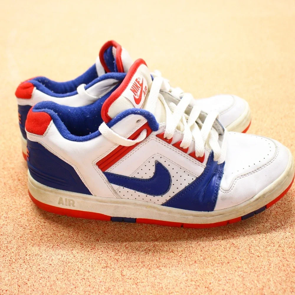 VINTAGE 2003 DS Nike Air Force 2 Low (GS) 6.5Y White Blue Ribbon-Red 306527-143
